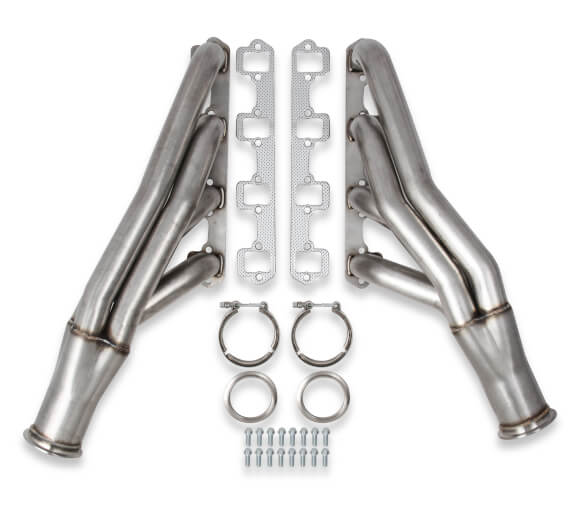 FLOWTECH SMALL BLOCK FORD TURBO HEADERS – NATURAL 304 STAINLESS STEEL