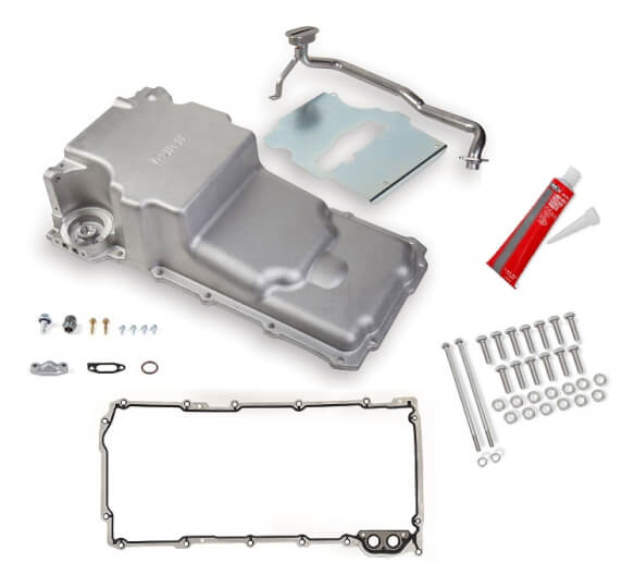GM LS RETRO-FIT OIL PAN W/ GASKET & BOLTS KIT – ADDITIONAL FRONT CLEARANCE
